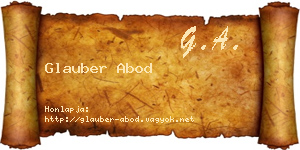 Glauber Abod névjegykártya